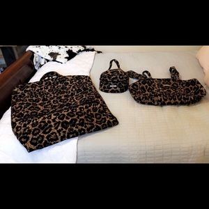 3 pc travel set by Isabella’s Journey in leopard